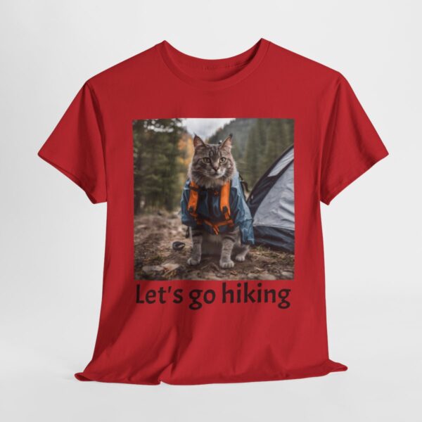 Camping/Hiking Cat Tee - Image 2