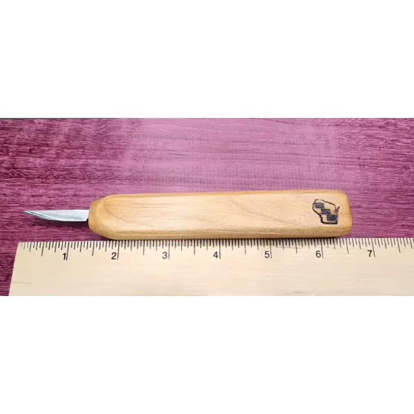 Badger State Blades 1.5" Upsweep Detail Knife - Maple